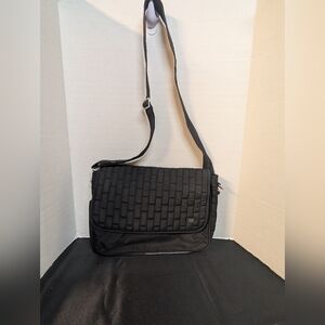 Lug Live Life in Color adjustable Crossbody bag black quilted purse travel tote